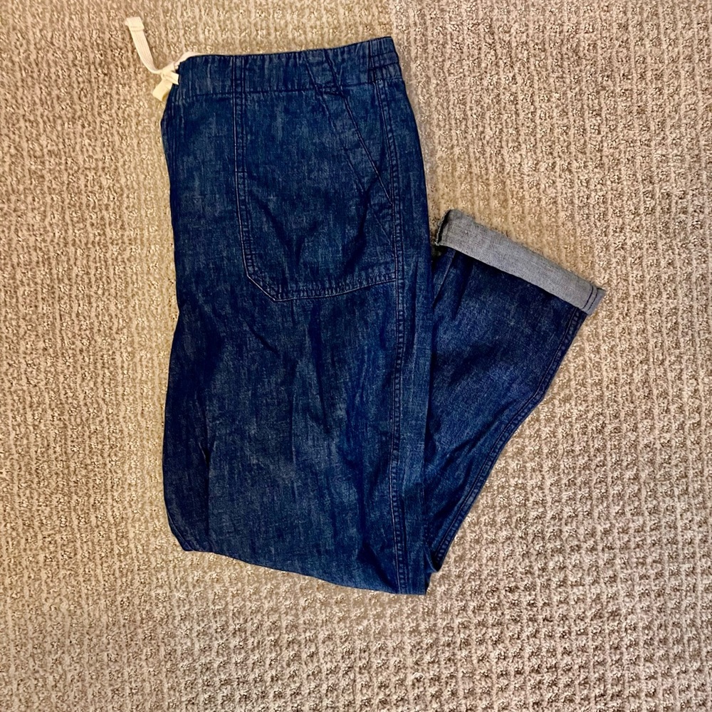 J crew draw string denim pants xl (final)